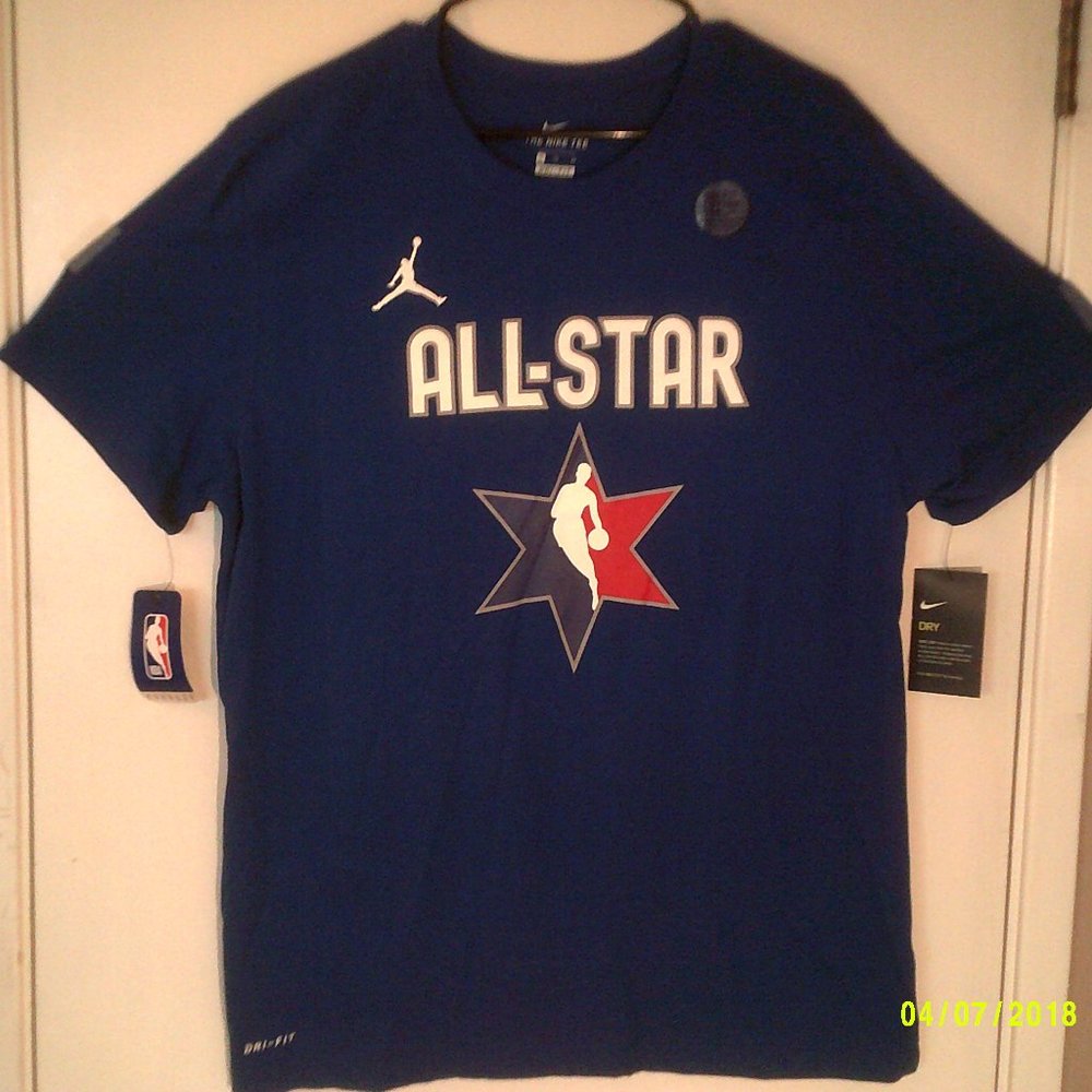 NEW NIKE BASKETBALL "Joel Embiid All Star Tee" MEN'S BLUE T-SHIRT XL